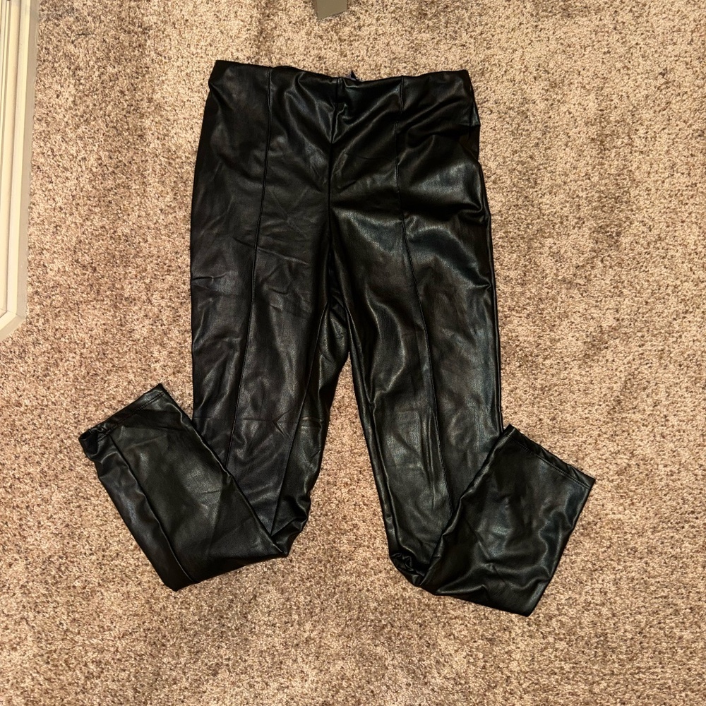 Black Leather Leggings